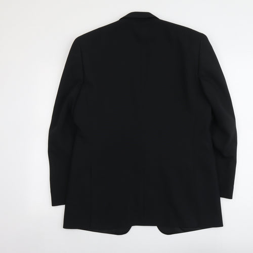 Greenwoods Mens Black Polyester Jacket Suit Jacket Size 38 Regular