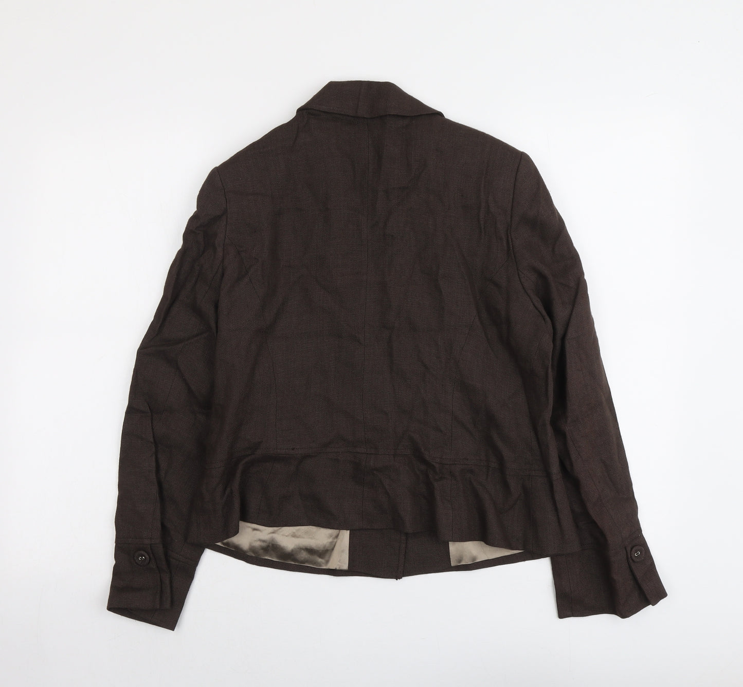 Principles Womens Brown Jacket Size 14 Button