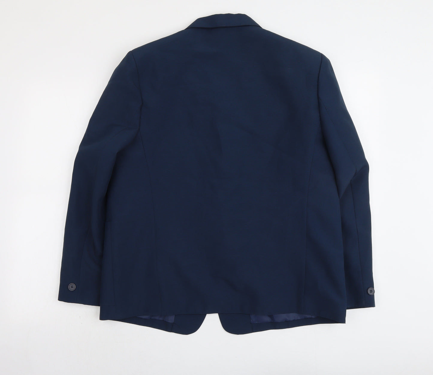 Classics Womens Blue Polyester Jacket Suit Jacket Size 16