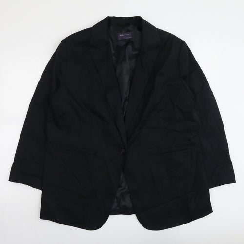 Marks and Spencer Womens Black Lyocell Jacket Suit Jacket Size 16