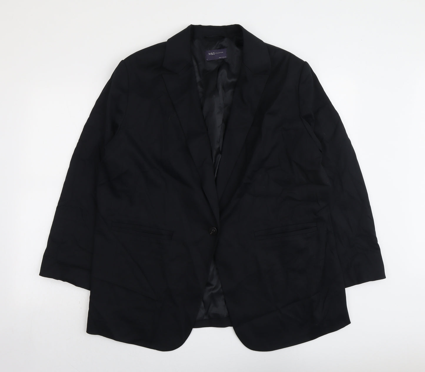 Marks and Spencer Womens Black Lyocell Jacket Suit Jacket Size 16