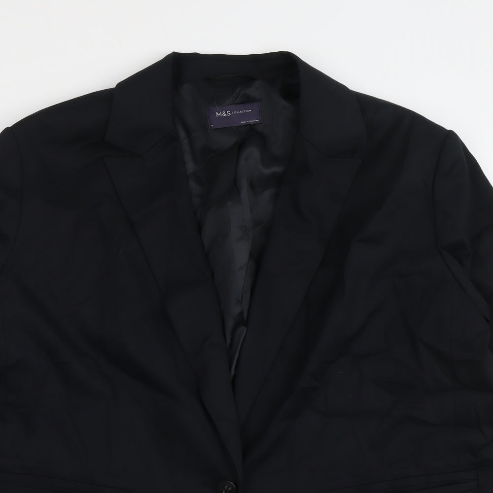 Marks and Spencer Womens Black Lyocell Jacket Suit Jacket Size 16