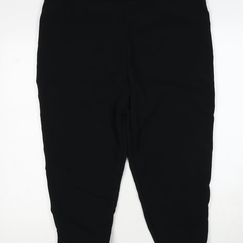 Select Womens Black Polyester Cropped Trousers Size 18 Regular