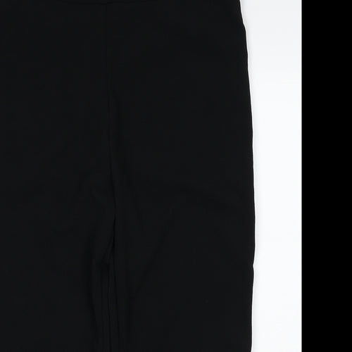 Select Womens Black Polyester Cropped Trousers Size 18 Regular