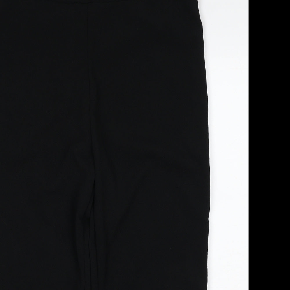Select Womens Black Polyester Cropped Trousers Size 18 Regular