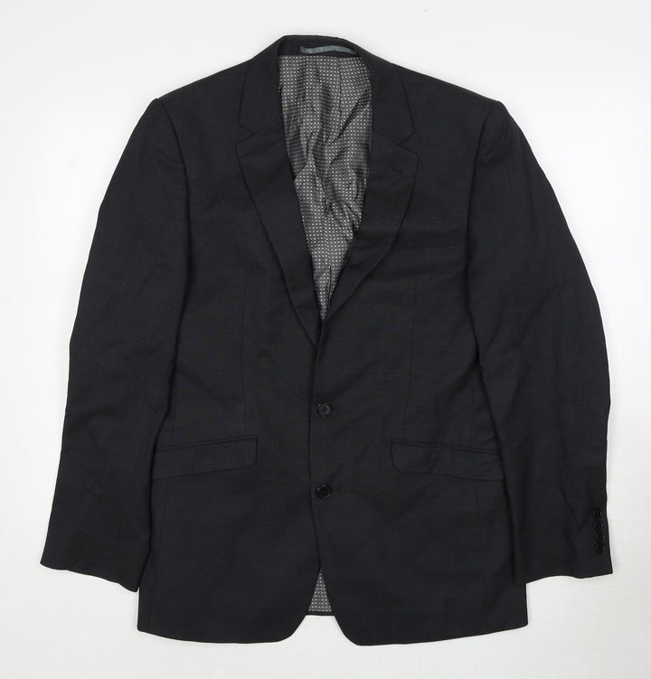 NEXT Mens Grey Wool Jacket Suit Jacket Size 38 Regular
