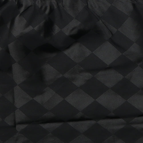 Lola May Womens Black Argyle/Diamond Polyester A-Line Skirt Size 8