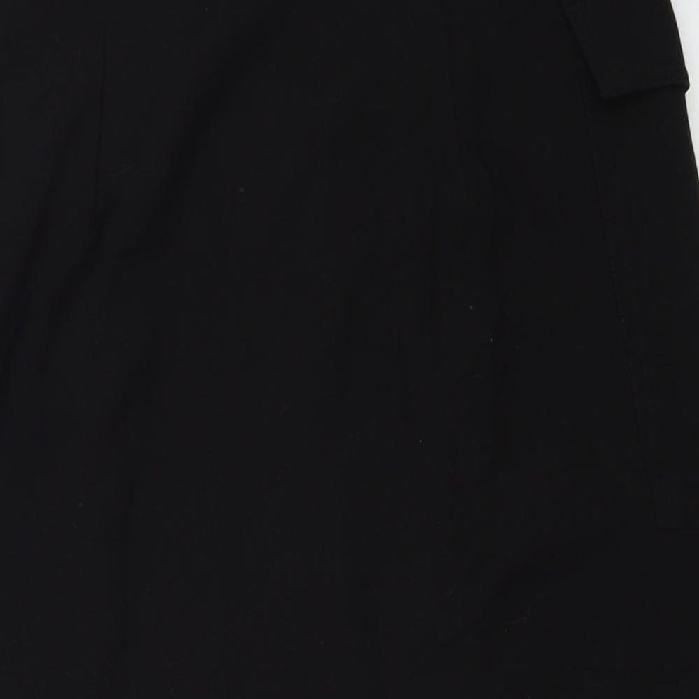 H&M Womens Black Polyacrylate Fibre Cargo Skirt Size 8 Zip