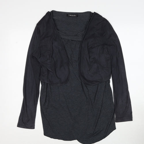 Betty Barclay Womens Grey Jacket Size 14 - Layered Top