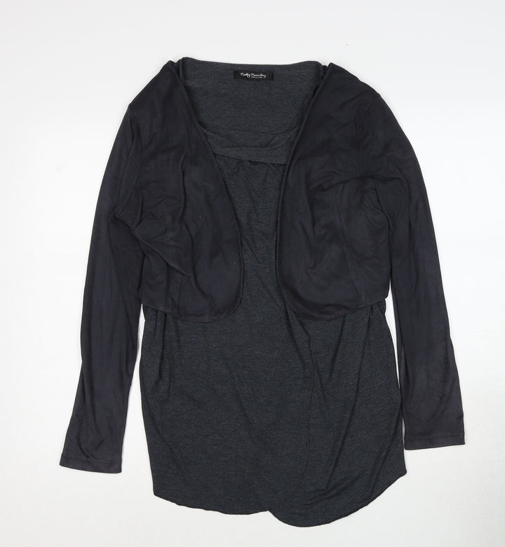 Betty Barclay Womens Grey Jacket Size 14 - Layered Top