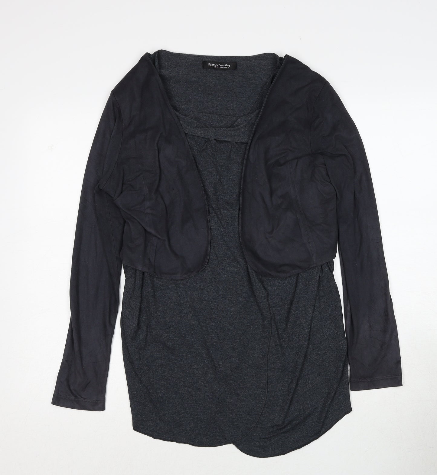 Betty Barclay Womens Grey Jacket Size 14 - Layered Top