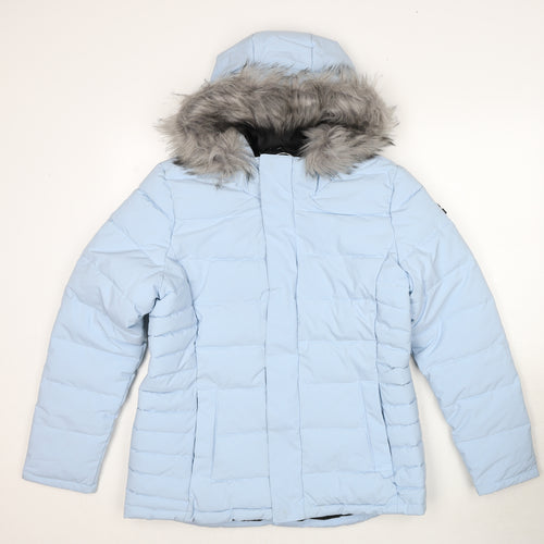 TOG24 Womens Blue Puffer Jacket Jacket Size 12 Zip