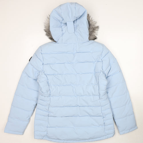 TOG24 Womens Blue Puffer Jacket Jacket Size 12 Zip