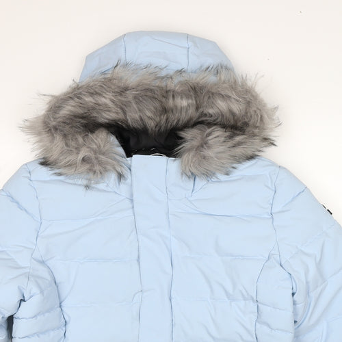 TOG24 Womens Blue Puffer Jacket Jacket Size 12 Zip
