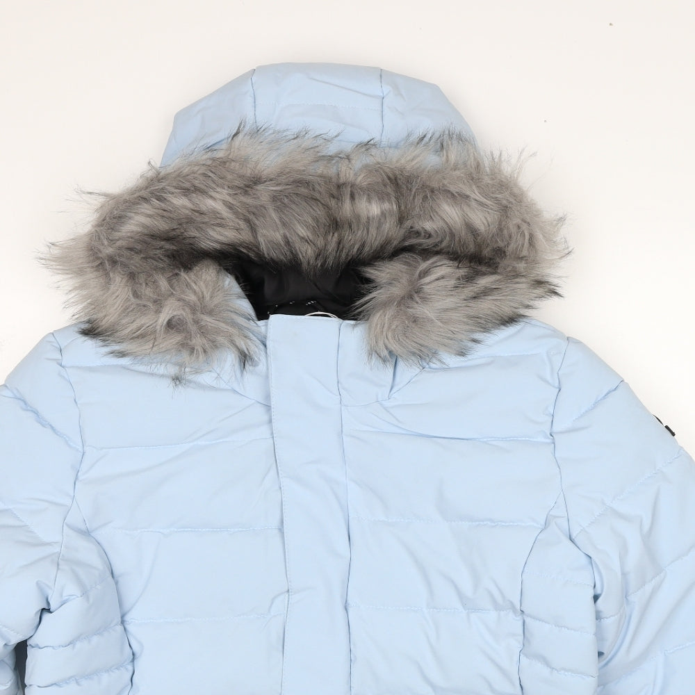 TOG24 Womens Blue Puffer Jacket Jacket Size 12 Zip
