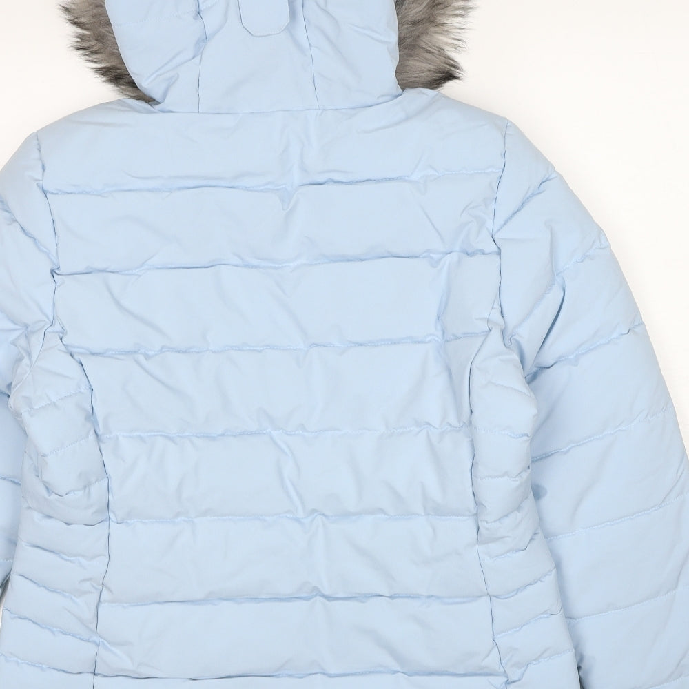 TOG24 Womens Blue Puffer Jacket Jacket Size 12 Zip