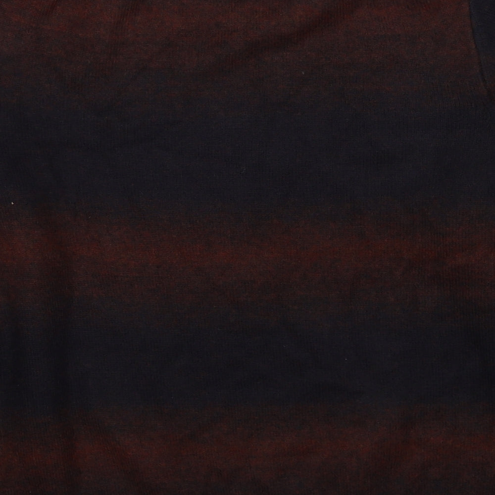 Marks and Spencer Mens Brown Round Neck Polyester Pullover Jumper Size L Long Sleeve