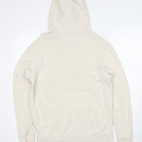 River Island Mens Beige Cotton Pullover Hoodie Size L