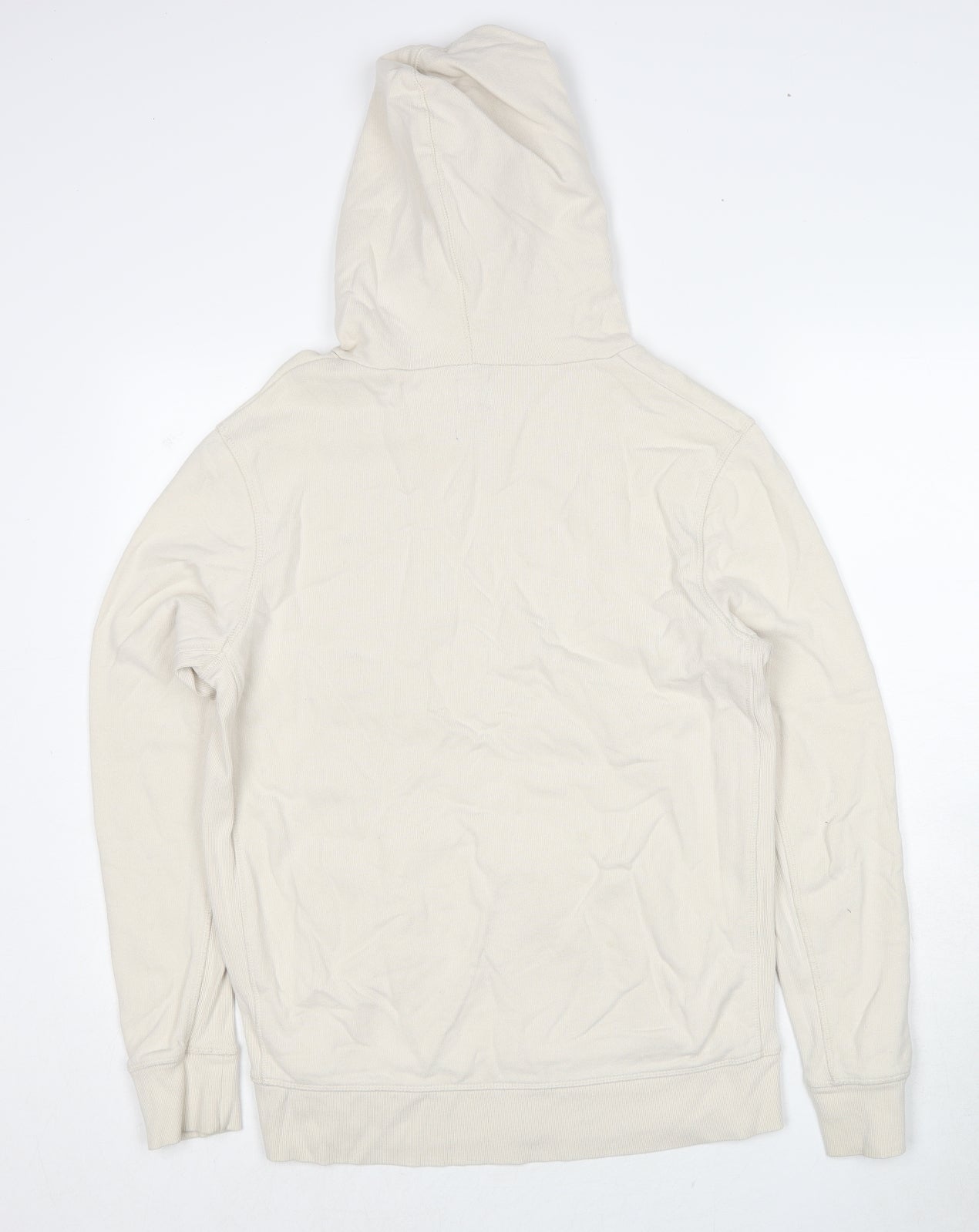 River Island Mens Beige Cotton Pullover Hoodie Size L