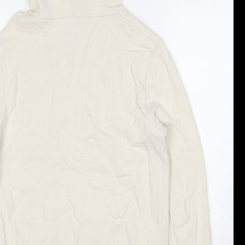 River Island Mens Beige Cotton Pullover Hoodie Size L