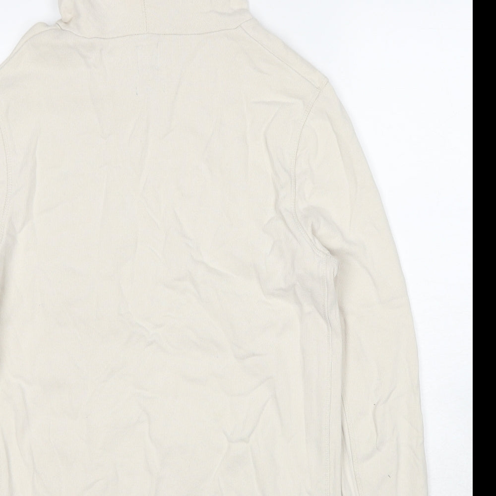 River Island Mens Beige Cotton Pullover Hoodie Size L