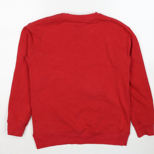NEXT Boys Red Cotton Pullover Sweatshirt Size 12 Years Pullover - Rudeboy, Christmas Reindeer