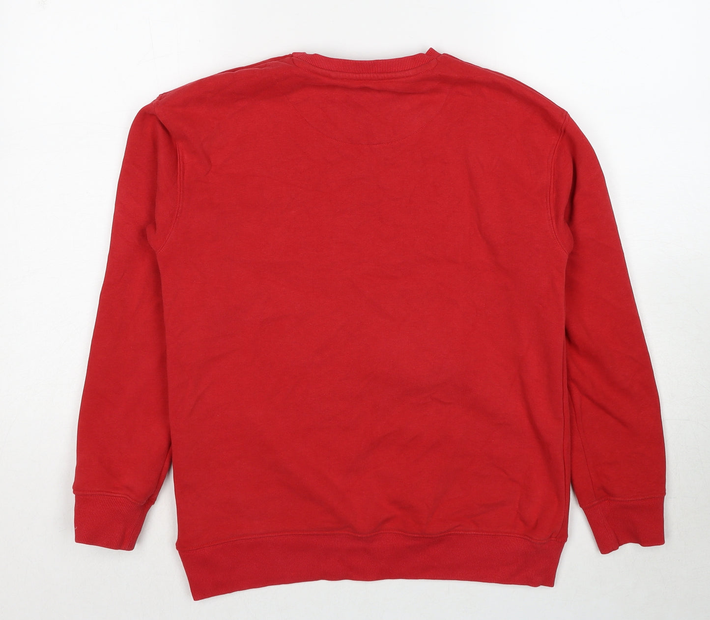 NEXT Boys Red Cotton Pullover Sweatshirt Size 12 Years Pullover - Rudeboy, Christmas Reindeer