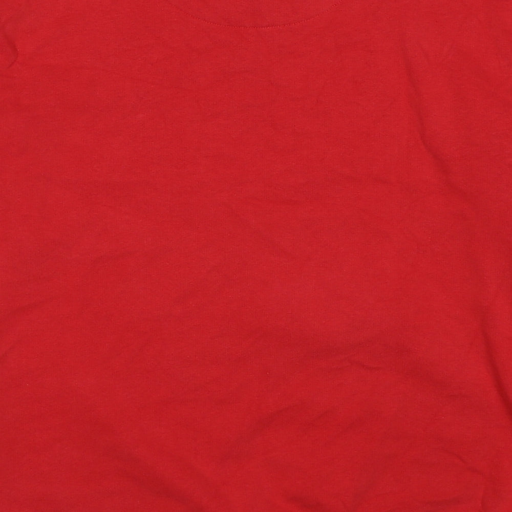 NEXT Boys Red Cotton Pullover Sweatshirt Size 12 Years Pullover - Rudeboy, Christmas Reindeer