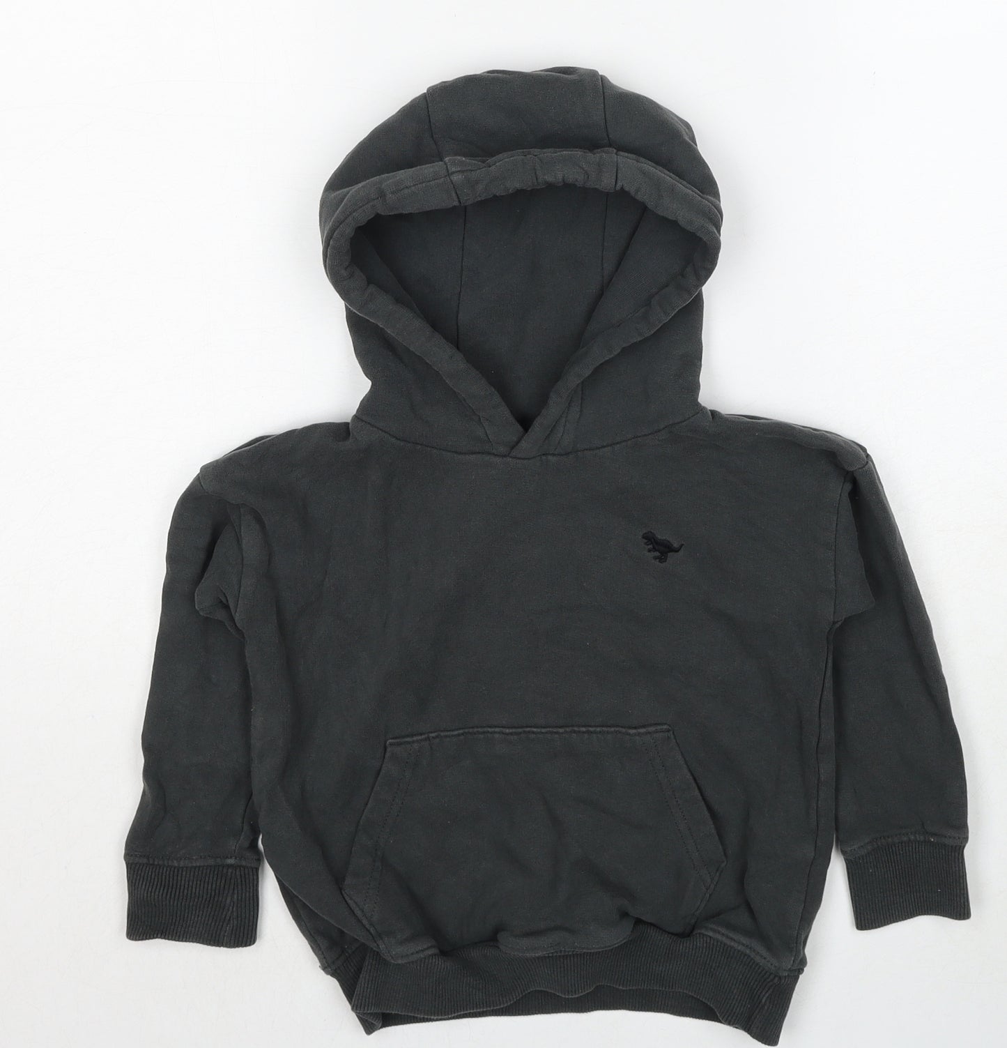 NEXT Boys Grey Cotton Pullover Hoodie Size 4-5 Years Pullover
