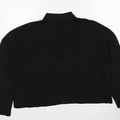 Zara Womens Black Cotton Pullover Sweatshirt Size M Pullover