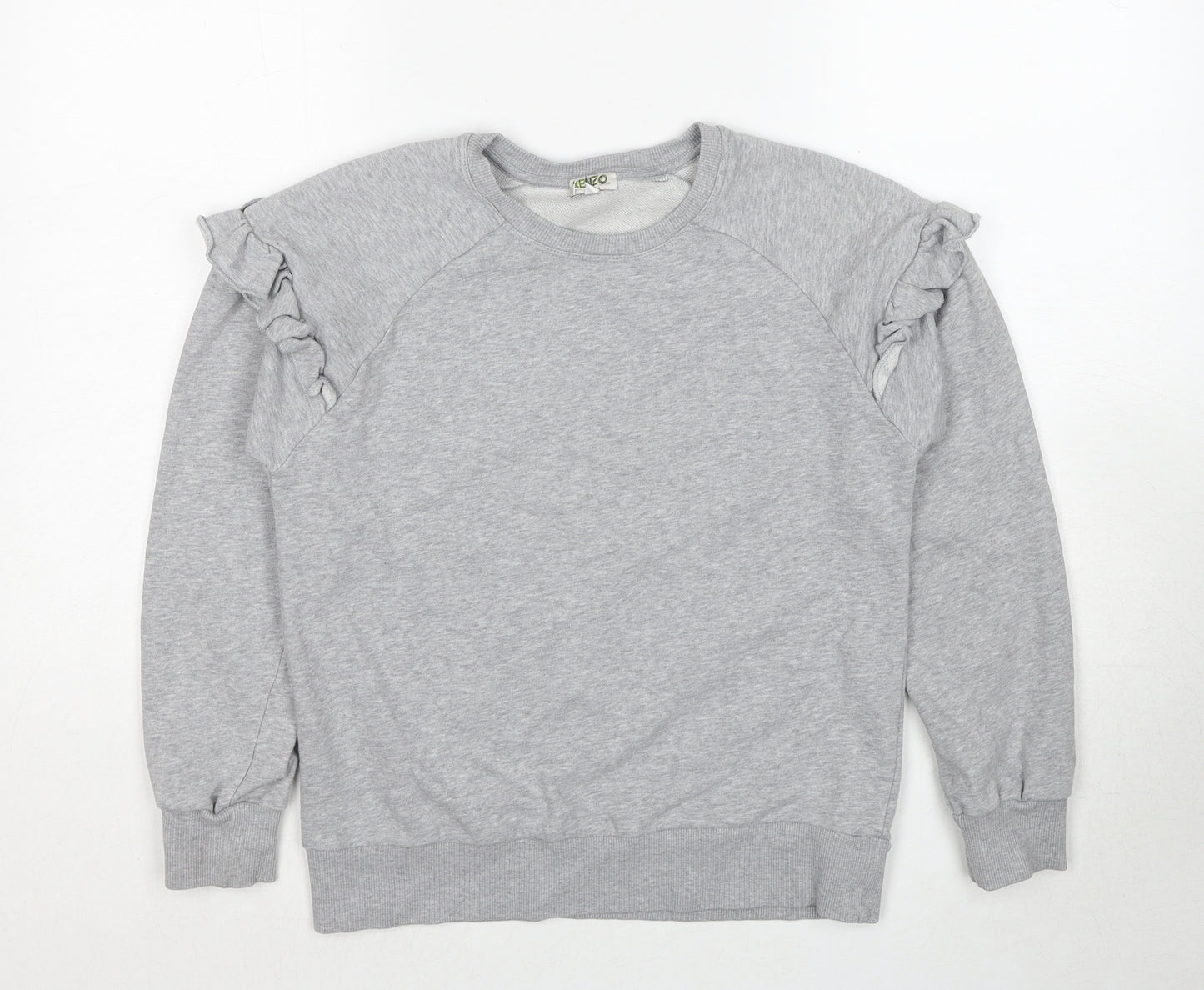 KENZO Girls Grey Cotton Pullover Sweatshirt Size 14 Years Pullover
