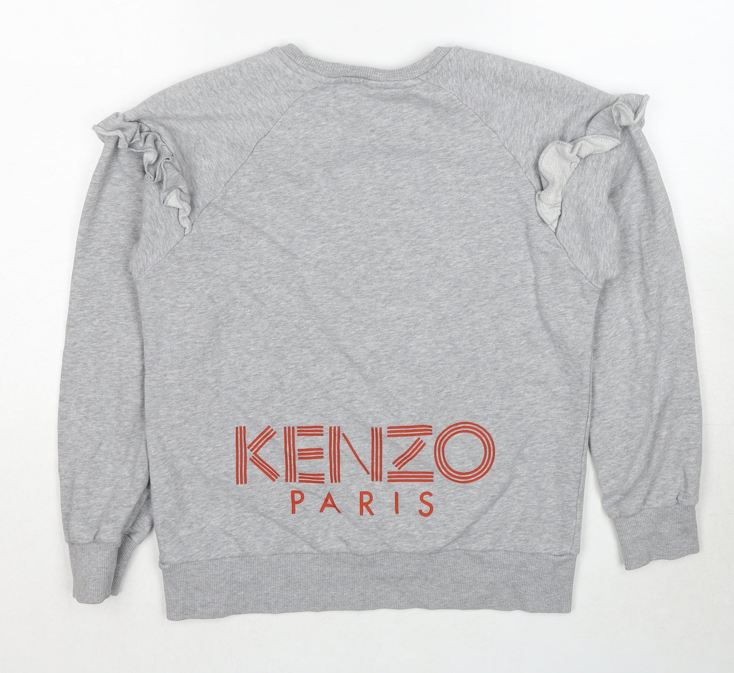 KENZO Girls Grey Cotton Pullover Sweatshirt Size 14 Years Pullover