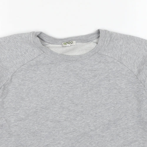 KENZO Girls Grey Cotton Pullover Sweatshirt Size 14 Years Pullover