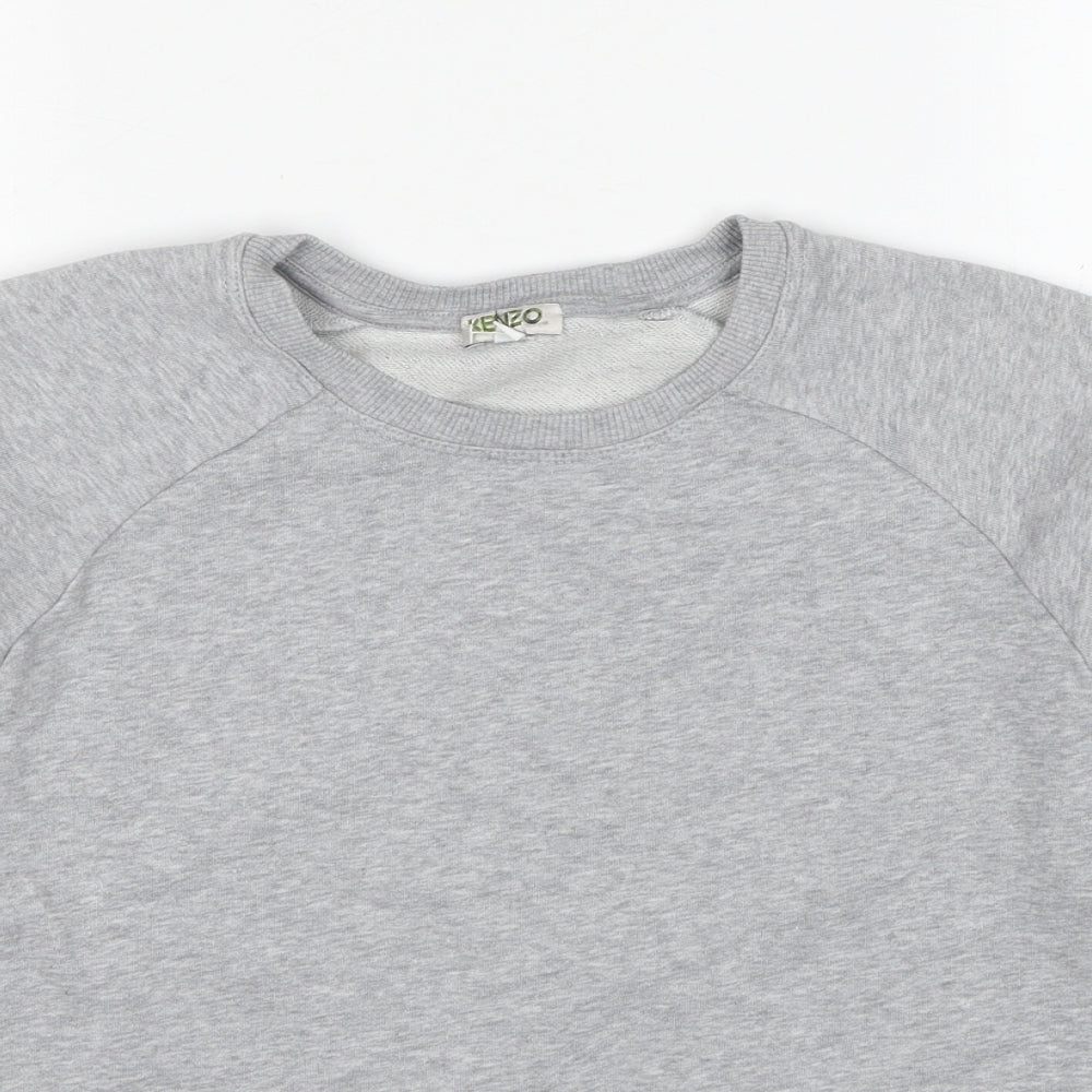 KENZO Girls Grey Cotton Pullover Sweatshirt Size 14 Years Pullover