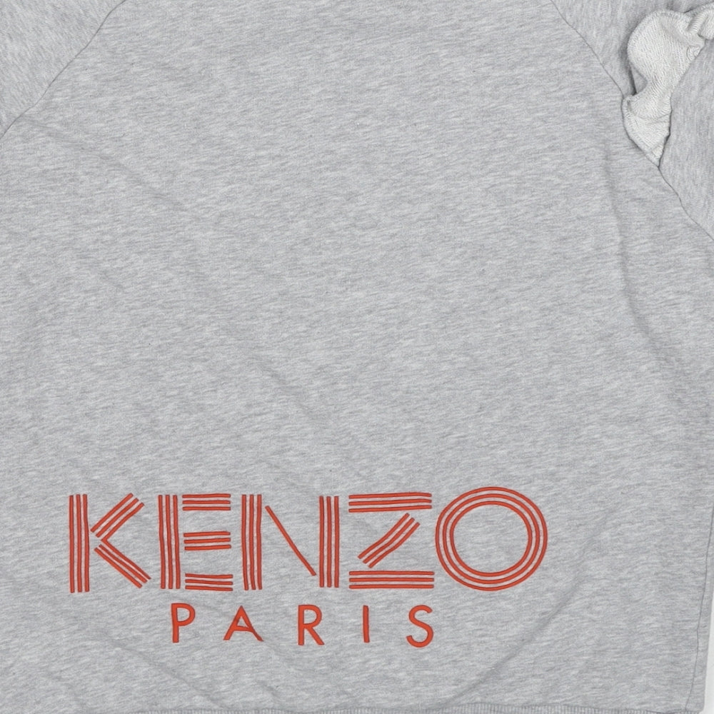 KENZO Girls Grey Cotton Pullover Sweatshirt Size 14 Years Pullover