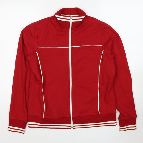 NEXT Womens Red Cotton Full Zip Sweatshirt Size 16 Zip