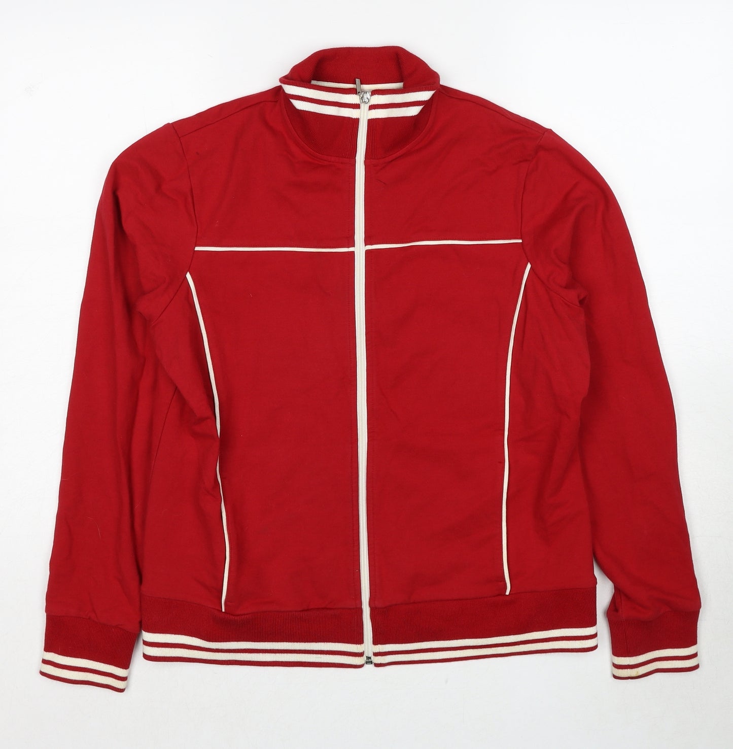 NEXT Womens Red Cotton Full Zip Sweatshirt Size 16 Zip