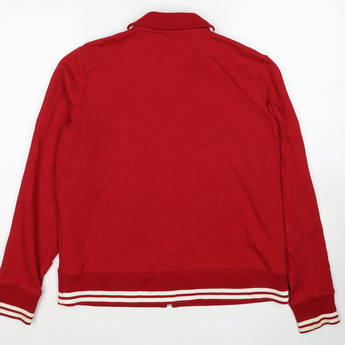 NEXT Womens Red Cotton Full Zip Sweatshirt Size 16 Zip