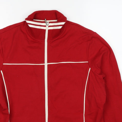 NEXT Womens Red Cotton Full Zip Sweatshirt Size 16 Zip