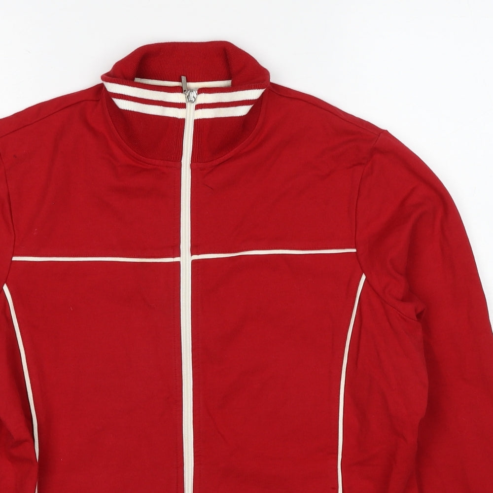 NEXT Womens Red Cotton Full Zip Sweatshirt Size 16 Zip