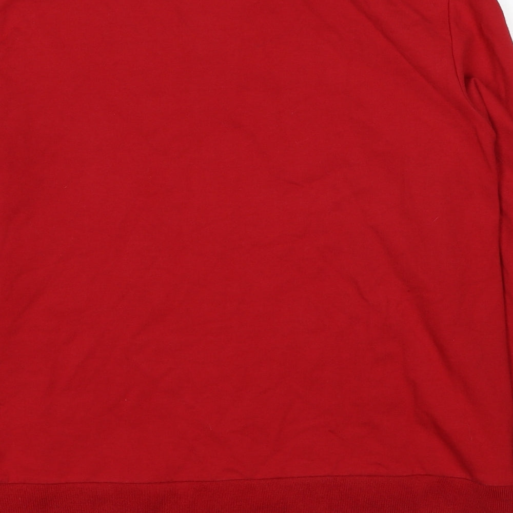 NEXT Womens Red Cotton Full Zip Sweatshirt Size 16 Zip