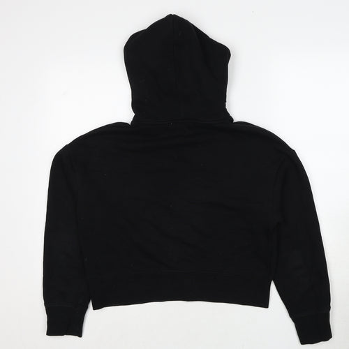 Zara Womens Black Cotton Pullover Hoodie Size S Pullover