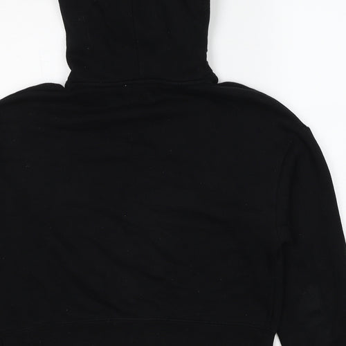Zara Womens Black Cotton Pullover Hoodie Size S Pullover