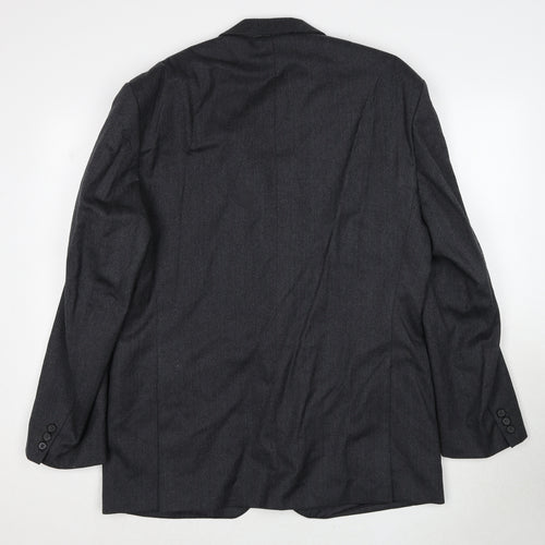 The Label Mens Grey Wool Jacket Suit Jacket Size 42 Regular