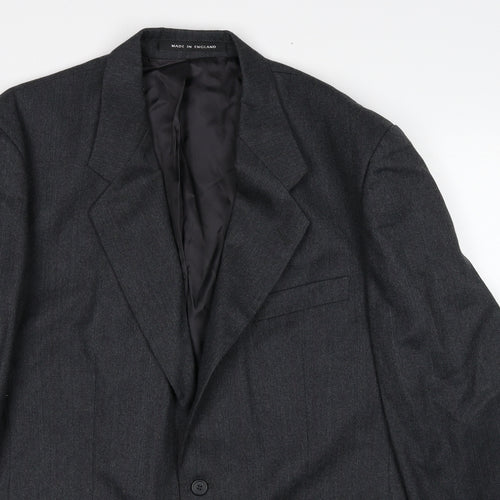 The Label Mens Grey Wool Jacket Suit Jacket Size 42 Regular