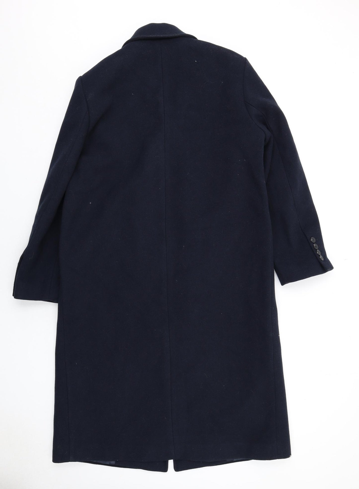 Marks and Spencer Womens Blue Overcoat Coat Size 12 Button