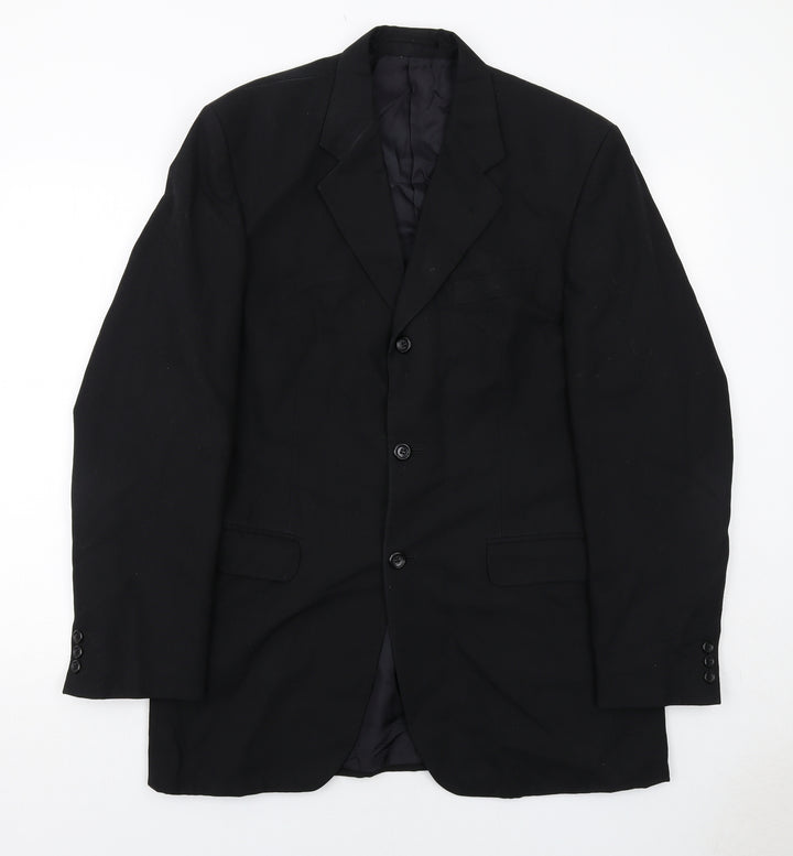 Jonathan Adams Mens Black Polyester Jacket Suit Jacket Size 40 Regular