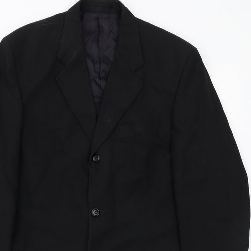 Jonathan Adams Mens Black Polyester Jacket Suit Jacket Size 40 Regular
