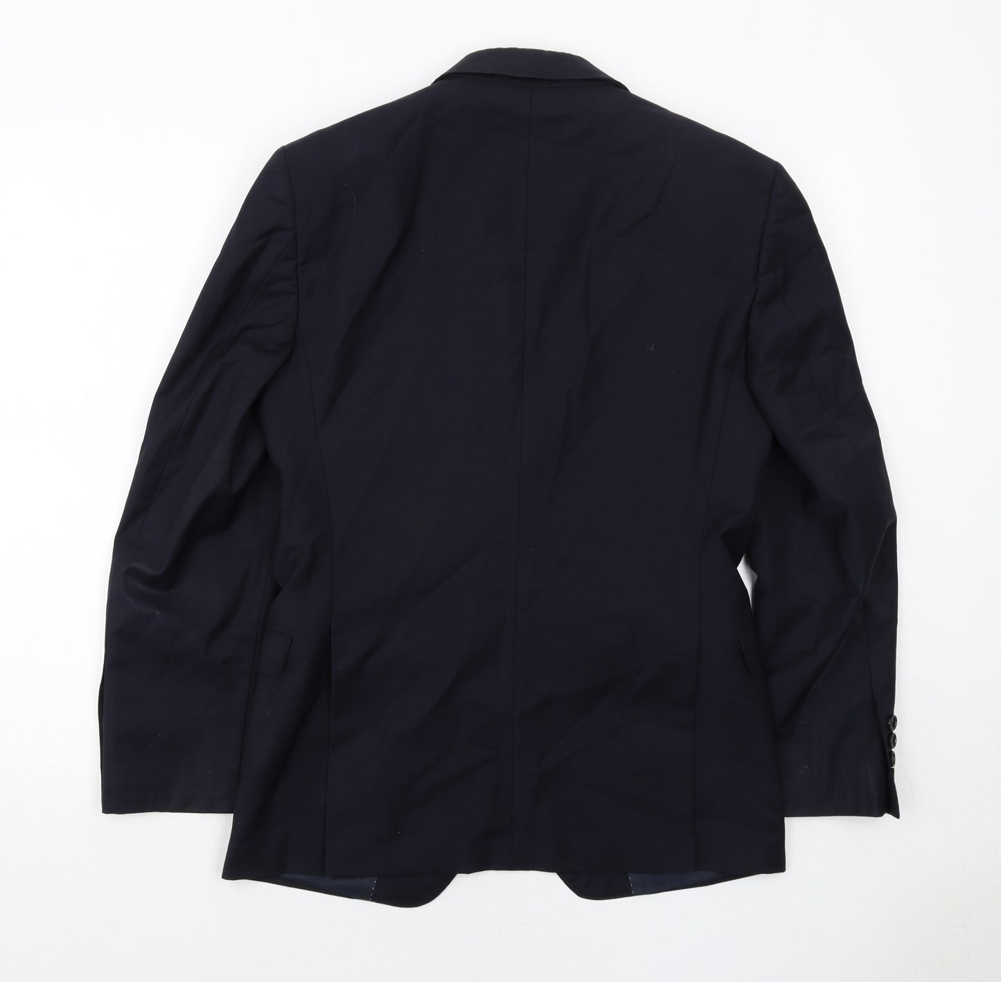 Blazer Mens Blue Polyester Jacket Suit Jacket Size 38 Regular