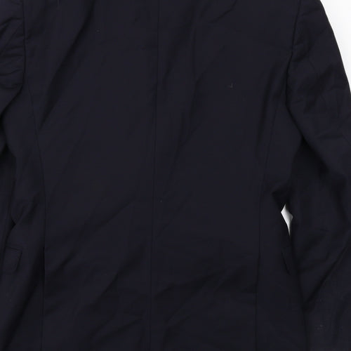 Blazer Mens Blue Polyester Jacket Suit Jacket Size 38 Regular